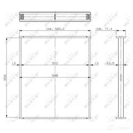 Радиатор NRF 1438016698 WVZ 4QC 29744 - Изображение 1