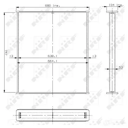 Сетка радиатора двигателя NRF 13449 UM4I 4R 1438016796 - Изображение 1