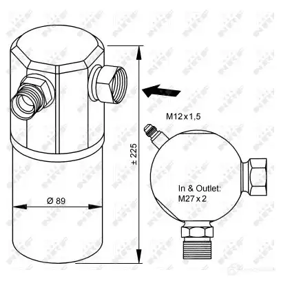 Осушитель кондиционера NRF 8718042018021 33065 1786974 3K HFC - Изображение 1