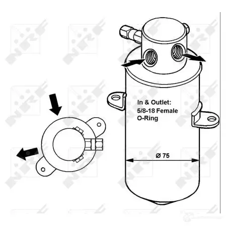 Осушитель кондиционера NRF 1787051 33165 31 6G0 8718042018960 - Изображение 1