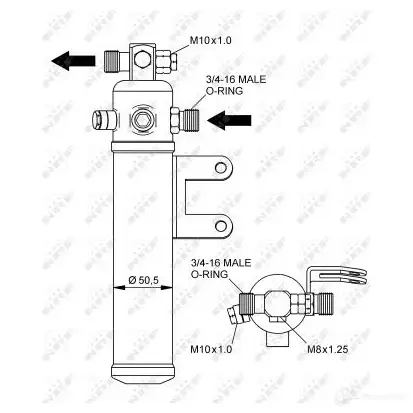 Осушитель кондиционера NRF 1787128 9NSKA X 8718042065254 33294 - Изображение 1