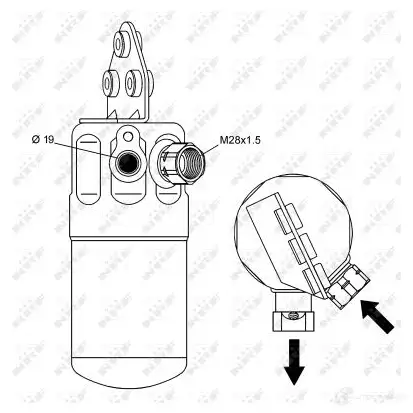 Осушитель кондиционера NRF 1787114 8718042065094 D EM7GC 33236 изображение 4