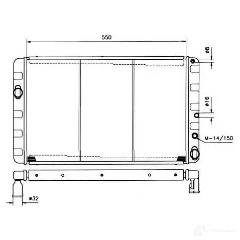 Радиатор охлаждения двигателя NRF 1423373418 XJL2SF 9 8718042045751 506981