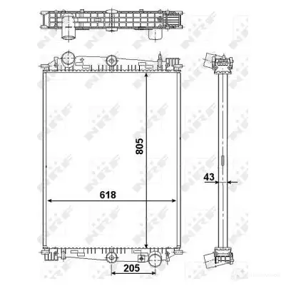 Радиатор охлаждения двигателя NRF 1790000 I YP3I 519585 8718042048127 изображение 4