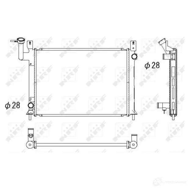 Радиатор охлаждения двигателя NRF 2UK 3Z 516861 8718042047687 1789958 - Изображение 1