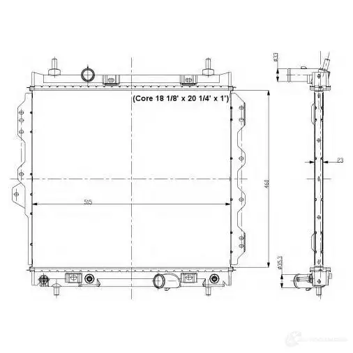 Радиатор охлаждения двигателя NRF 0HP ZA 1791471 56018 8718042151728 изображение 5