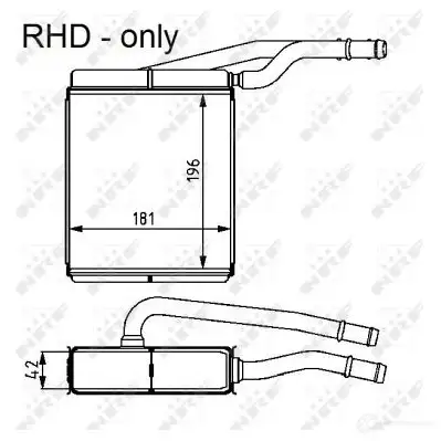 Радиатор охлаждения двигателя NRF P 9X20EC 8718042039019 1791359 54675 - Изображение 1
