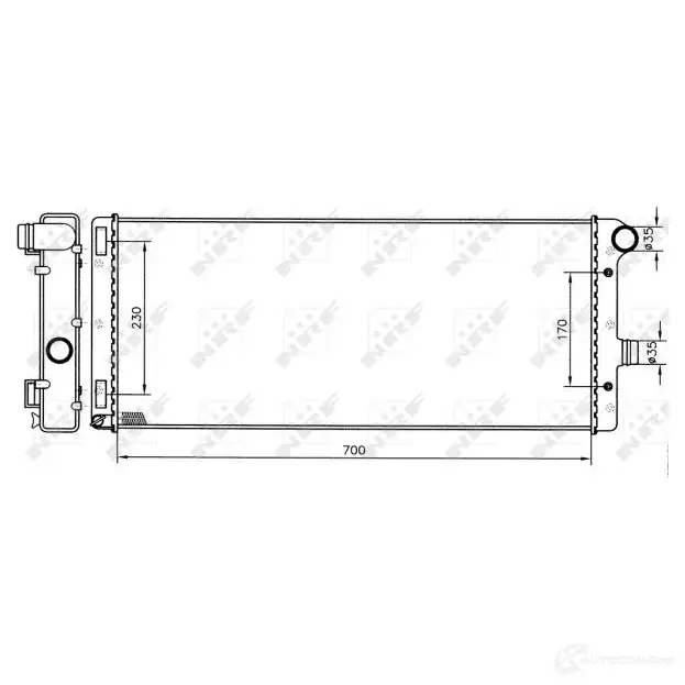Радиатор охлаждения двигателя NRF 53228 8718042034984 DWY XK 1790464 - Изображение 1