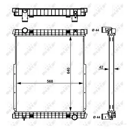 Радиатор охлаждения двигателя NRF NQD L8VI 8718042061393 1790751 53538 - Изображение 1