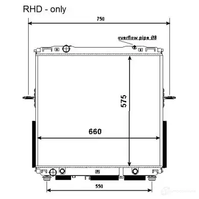 Радиатор охлаждения двигателя NRF PIBK V38 8718042036339 53368 1790589 изображение 0