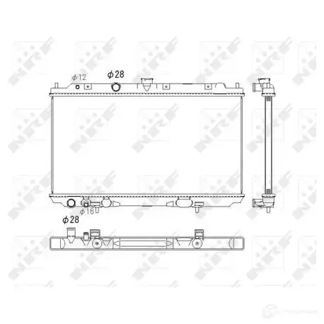 Радиатор охлаждения двигателя NRF 53760 8718042072535 1790965 69WDU8 J изображение 0