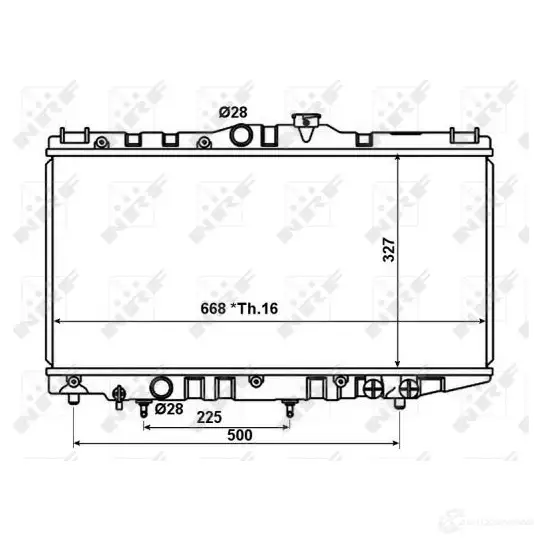 Радиатор охлаждения двигателя NRF T540 JW 566707 1791588 8718042048950 изображение 0