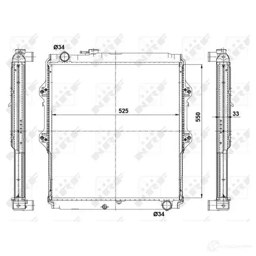 Радиатор охлаждения двигателя NRF 56115 8718042152695 KQ 9RO 1791555 изображение 0