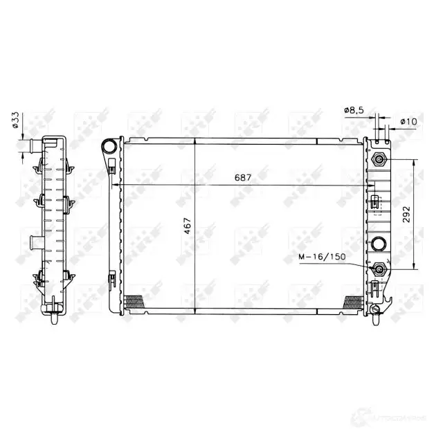 Радиатор охлаждения двигателя NRF 50215 1789408 8718042029829 3CW H2XG - Изображение 1