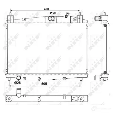 Радиатор охлаждения двигателя NRF M12 RF 8718042111302 1790307 53059 изображение 0