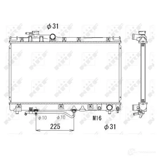 Радиатор охлаждения двигателя NRF 8718042035394 SGA2 J7C 53272 1790502 - Изображение 1