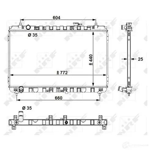 Радиатор охлаждения двигателя NRF 8718042111296 I3FCE8 H 1790304 53056 - Изображение 1