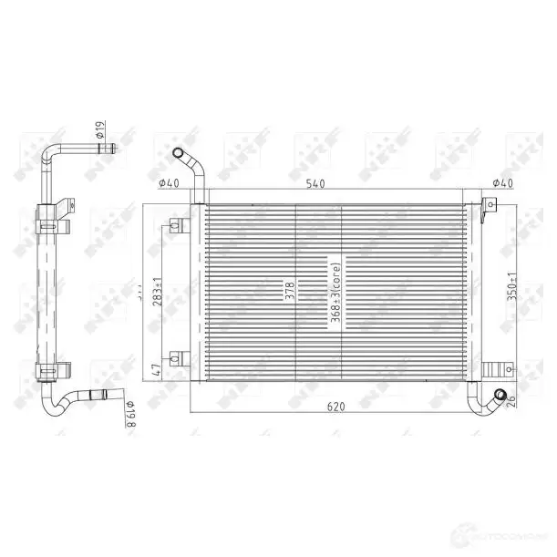 Радиатор охлаждения двигателя NRF 50145 8718042166296 1789386 T ER5W6 - Изображение 1