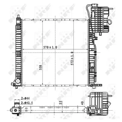 Радиатор охлаждения двигателя NRF U4YR W 8718042126689 53176 1790417 изображение 0