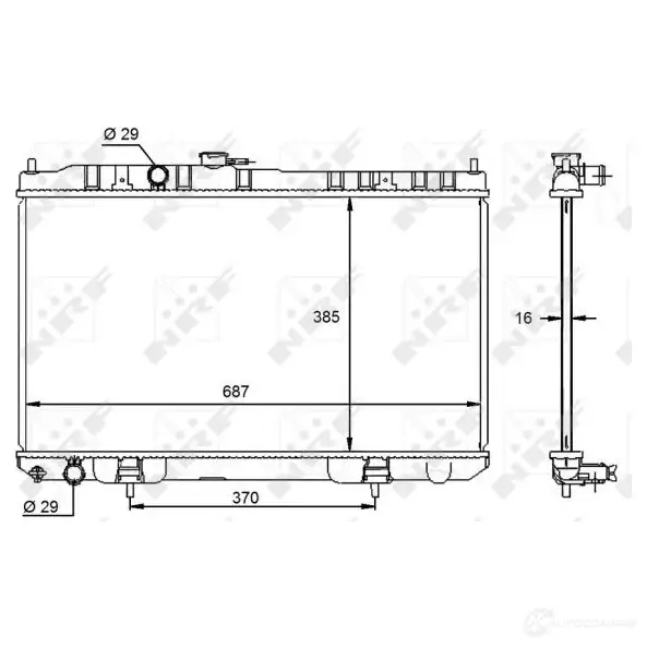 Радиатор охлаждения двигателя NRF DEZIBP 3 59304 1436986218 изображение 5