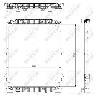 Радиатор охлаждения двигателя NRF 8718042037947 B3MC9 OE 53635 1790847 изображение 1