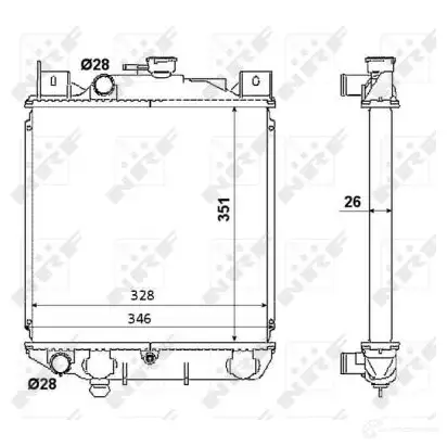 Радиатор охлаждения двигателя NRF ZL 99PTF 53350 1790571 8718042036155 - Изображение 1