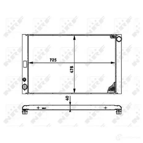 Радиатор охлаждения двигателя NRF 8718042070562 1790925 45T G7V 53716 изображение 0
