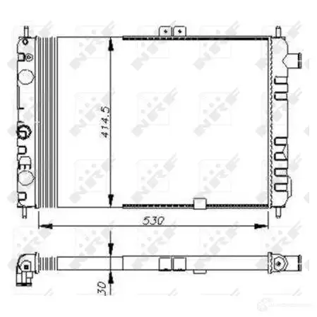 Радиатор охлаждения двигателя NRF 58670 8718042042422 O8CJT NH 1792027