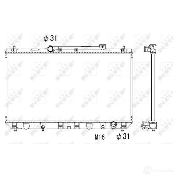 Радиатор охлаждения двигателя NRF 1789821 509638 W1X JD 8718042046871 изображение 4