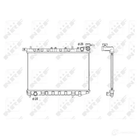 Радиатор охлаждения двигателя NRF T 883KU6 8718042063311 53583 1790796 - Изображение 1