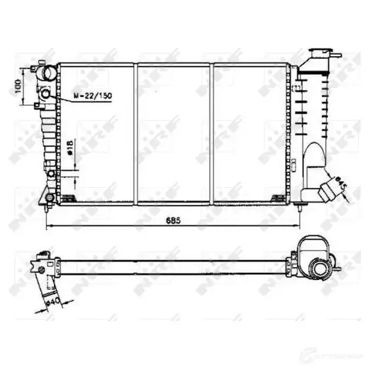 Радиатор охлаждения двигателя NRF 8718042041340 58233 1791735 0 STUAM изображение 0