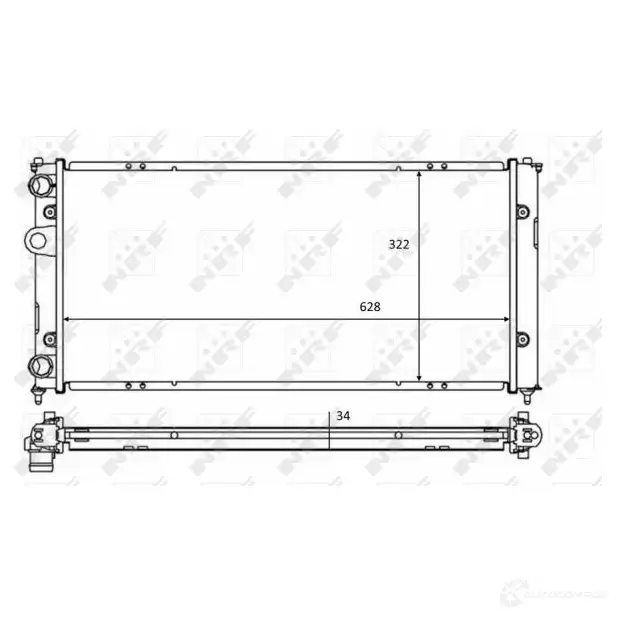 Радиатор охлаждения двигателя NRF 58386 NON9OW I 8718042161567 1791864