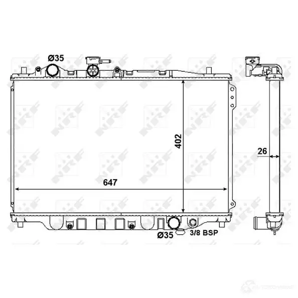 Радиатор охлаждения двигателя NRF 8718042045393 506518 MD GBH 1789686 - Изображение 1