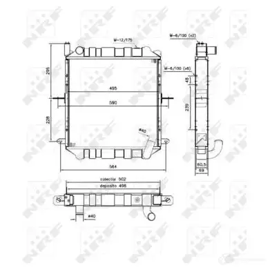 Радиатор охлаждения двигателя NRF 1790327 P3QF 9YP 8718042114839 53080 изображение 0