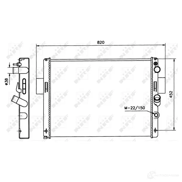 Радиатор охлаждения двигателя NRF 58243 W VJNXEE 8718042041401 1791743