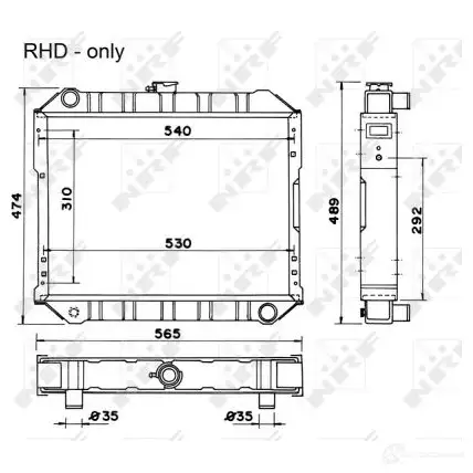 Радиатор охлаждения двигателя NRF 52038 ZPD JU7 8718042033048 1790051 - Изображение 1