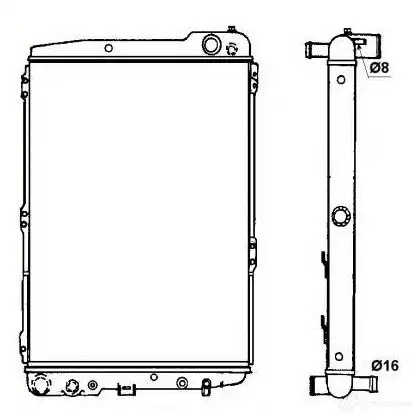 Радиатор охлаждения двигателя NRF 1423373446 8718042113832 53071 ZOX 07 изображение 0