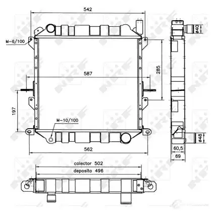 Радиатор охлаждения двигателя NRF T34 TX20 8718042033710 1790110 52126 - Изображение 1