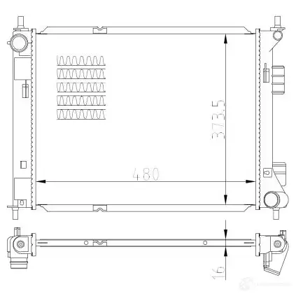 Радиатор охлаждения двигателя NRF 59315 X TQGM 1437714833