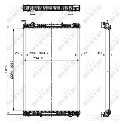 Радиатор охлаждения двигателя NRF 8718042117458 1789859 JJ ZF9 509885 - Изображение 1