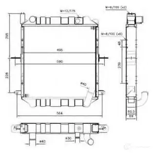 Радиатор охлаждения двигателя NRF 52239 1423373442 U GLM6 8718042034465