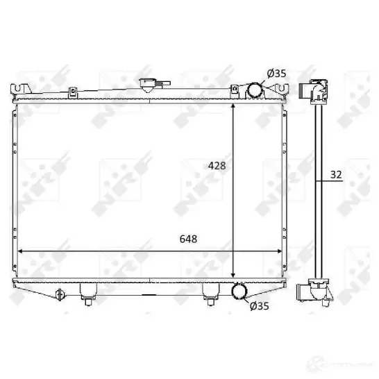 Радиатор охлаждения двигателя NRF 8718042172280 2YJ5 J 59114 1792184