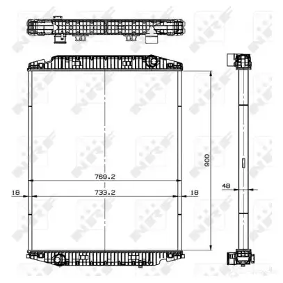 Радиатор охлаждения двигателя NRF 519568 8718042139467 GM QULX 1789994 изображение 0