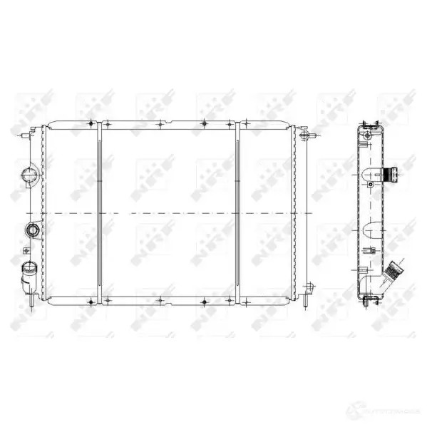 Радиатор охлаждения двигателя NRF HXKW 4D 1791645 8718042040398 58106 изображение 0