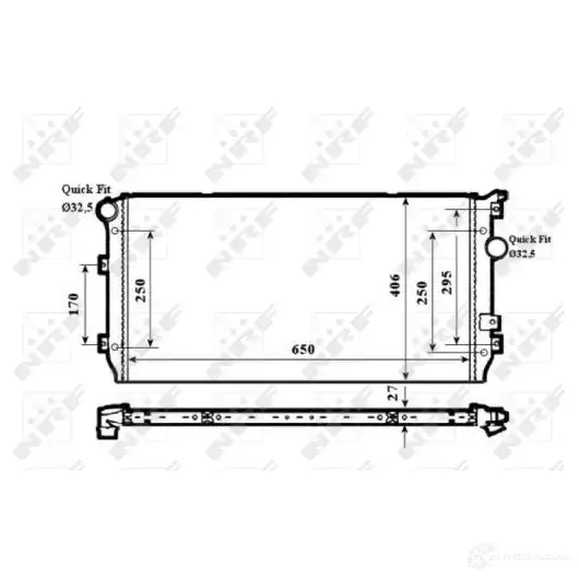Радиатор охлаждения двигателя NRF H7 3ZGRP 1791820 8718042076472 58339