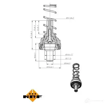 Термостат NRF 725203 OE M97 1438022908 изображение 0