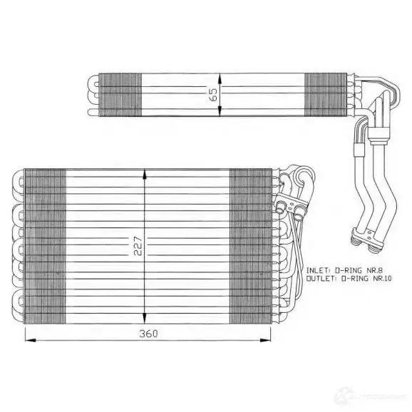 Испаритель кондиционера NRF 8718042026330 0O7SD R 36060 1423373363