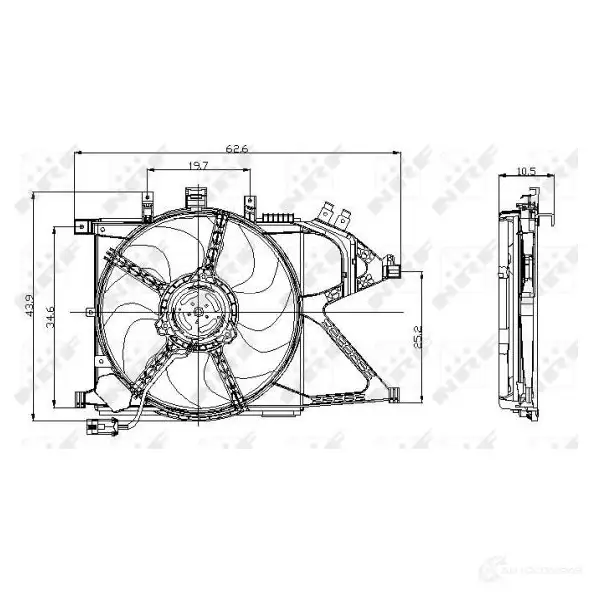 Вентилятор радиатора NRF 47012 HZE0 T 1788330 8718042029119 изображение 1