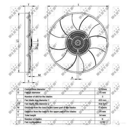 Вентилятор радиатора NRF 8718042184139 47751 1788896 0C SHP6 изображение 1