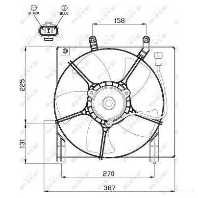 Вентилятор радиатора NRF 47487 1788660 D5ZLNV Z 8718042120632 изображение 2